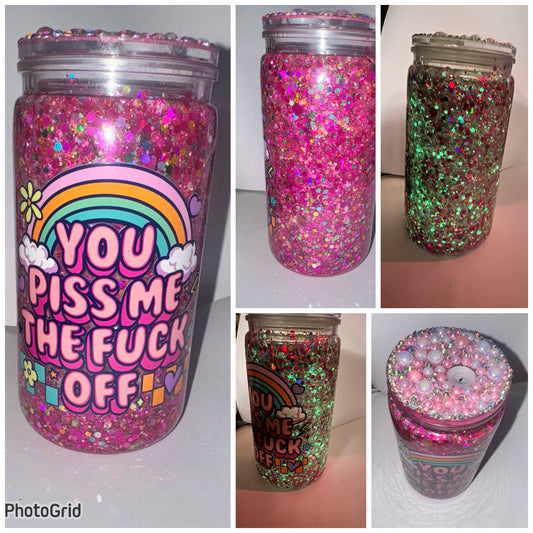 READY TO SHIP - 16 OZ GLITTER W/GLOW