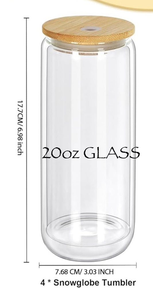 20 oz GLASS SnowGlobe