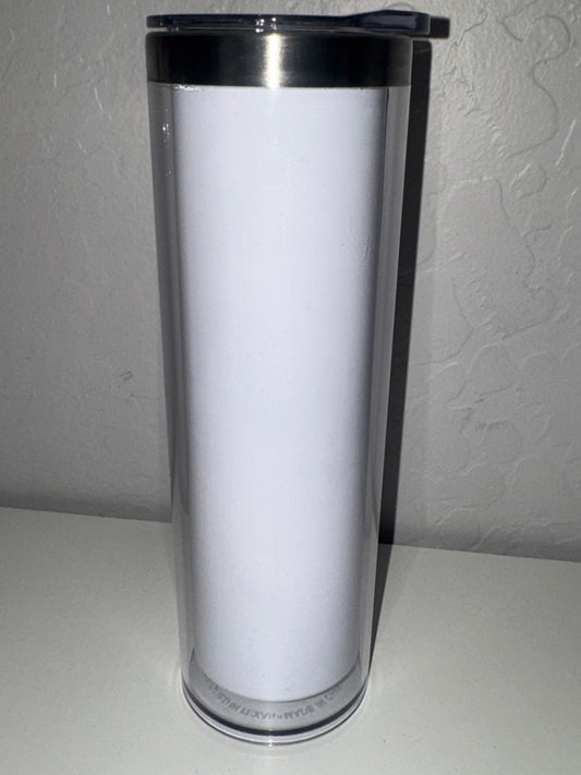 20 OZ SKINNY STAINLESS STEEL SNOWGLOBE CUP